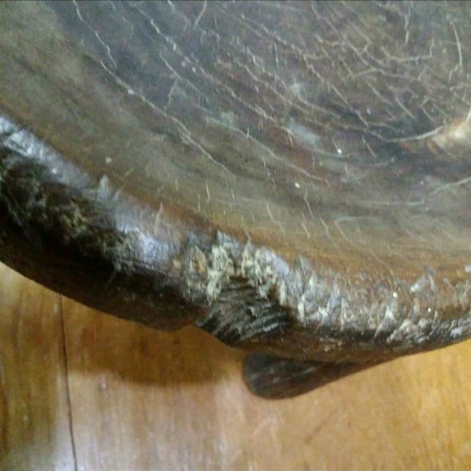 アフリカ Tanzania アンティーク木彫椅子 花台・オブジェに