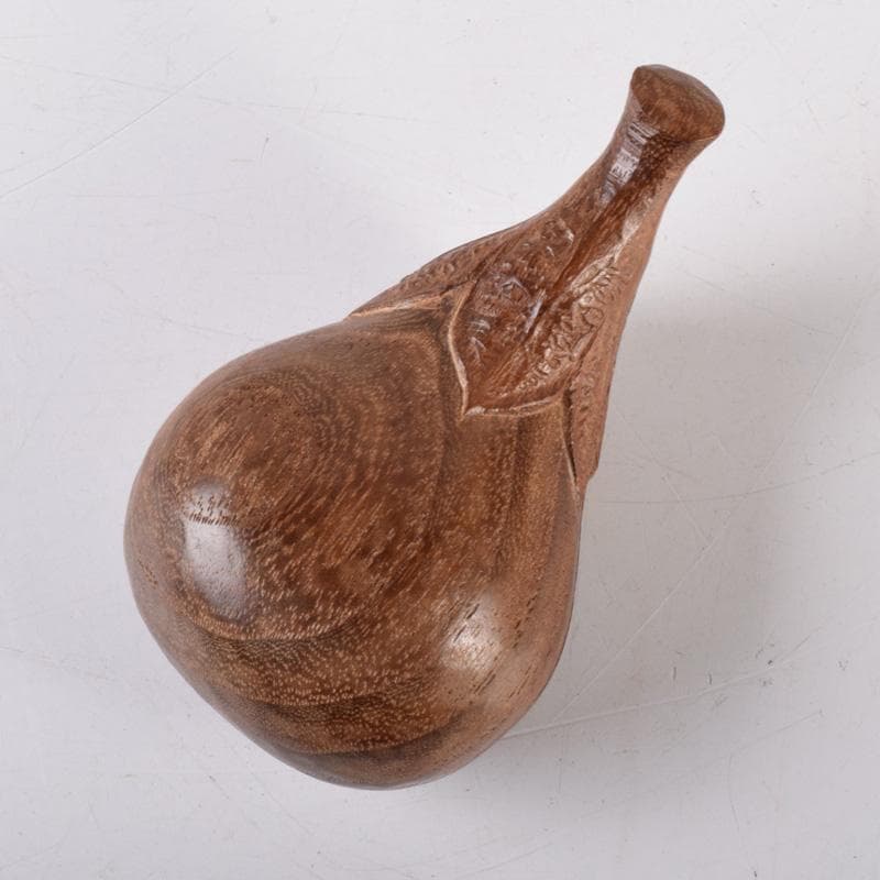 茶道具　祥桑軒　川本光春作　桑彫　茄子香合　竹田益州極め箱　V　7383