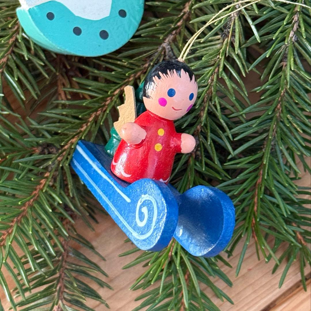 クリスマス オーナメント ドイツアンティーク 木製