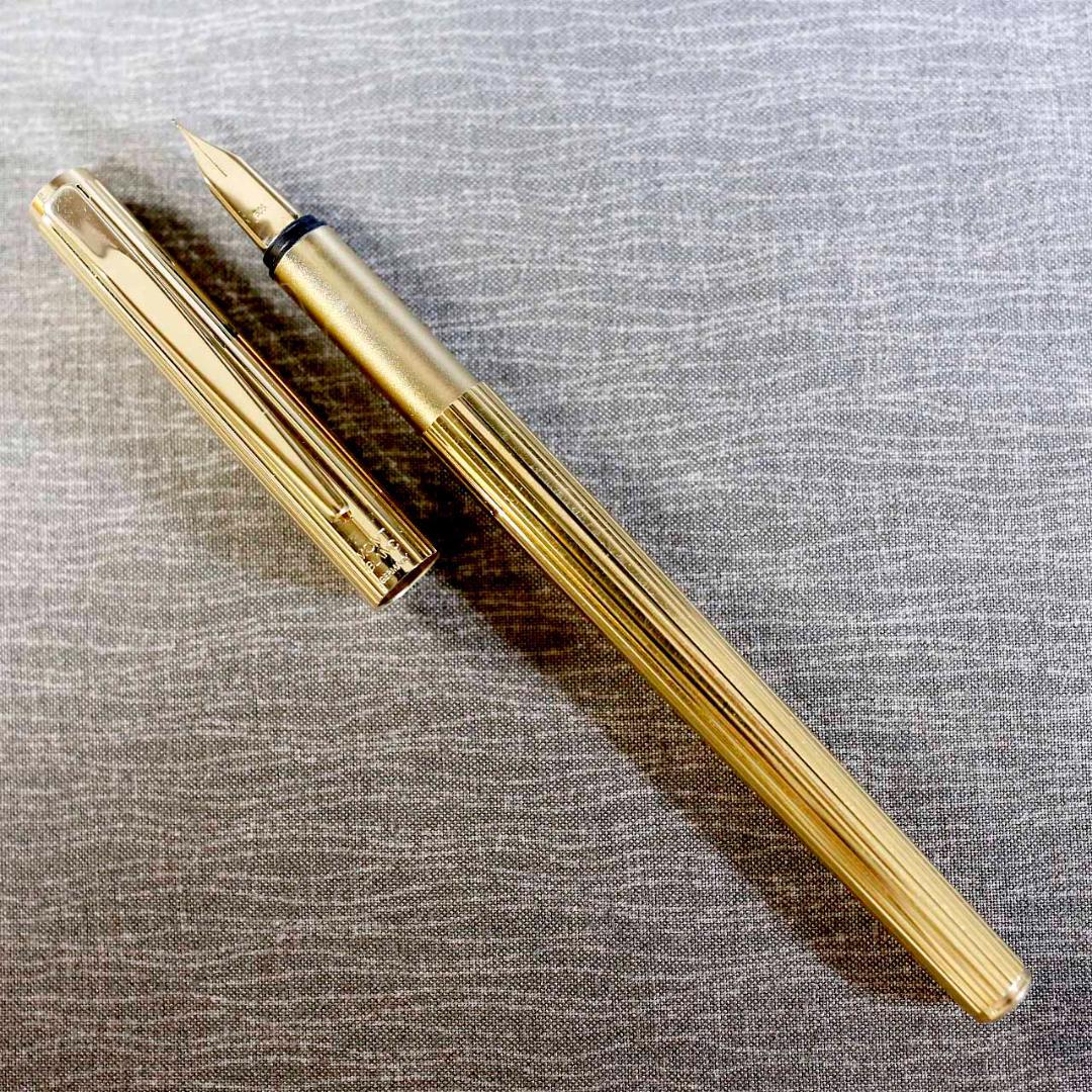 モンブランMONTBLANC ノブレス万年筆 24 金張りゴールドカラー