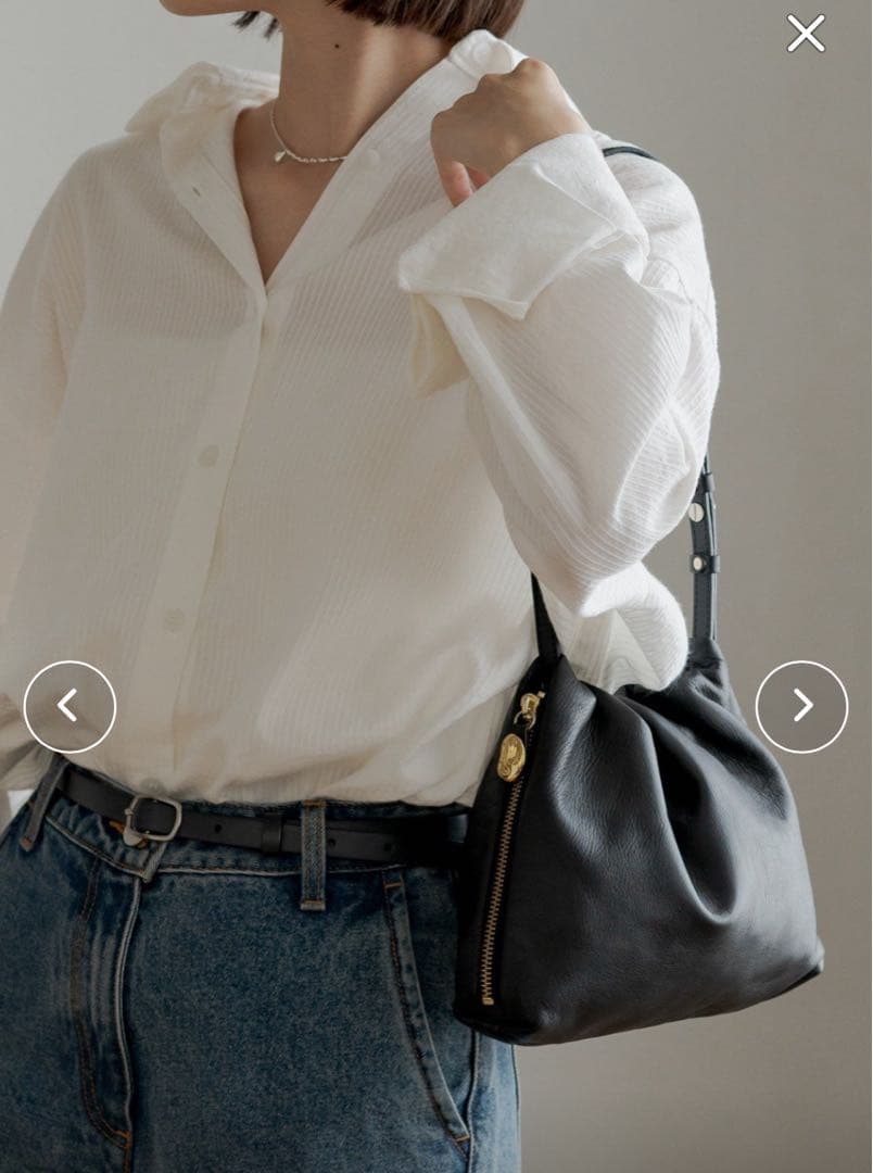 ワンハンドルバッグ　黒　牛革　日本製　ジェメイル