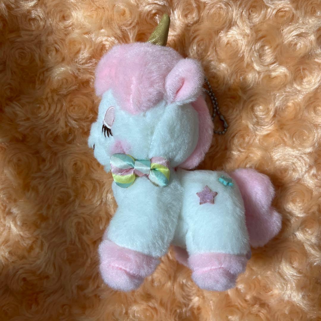ユニコーンのコニー ゆめかわリボン ぬいぐるみマスコット ローズ