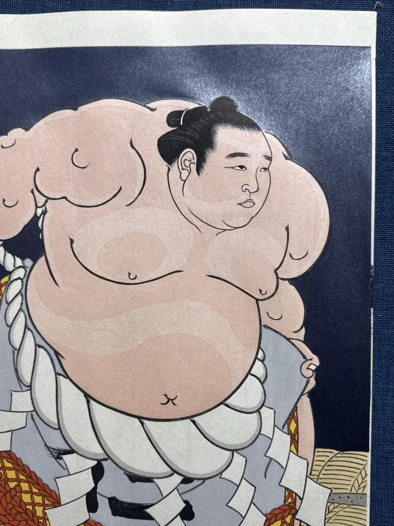 大相撲錦絵 木下大門 木版画「横綱隆の里土俵入り」初摺 - メルカリ