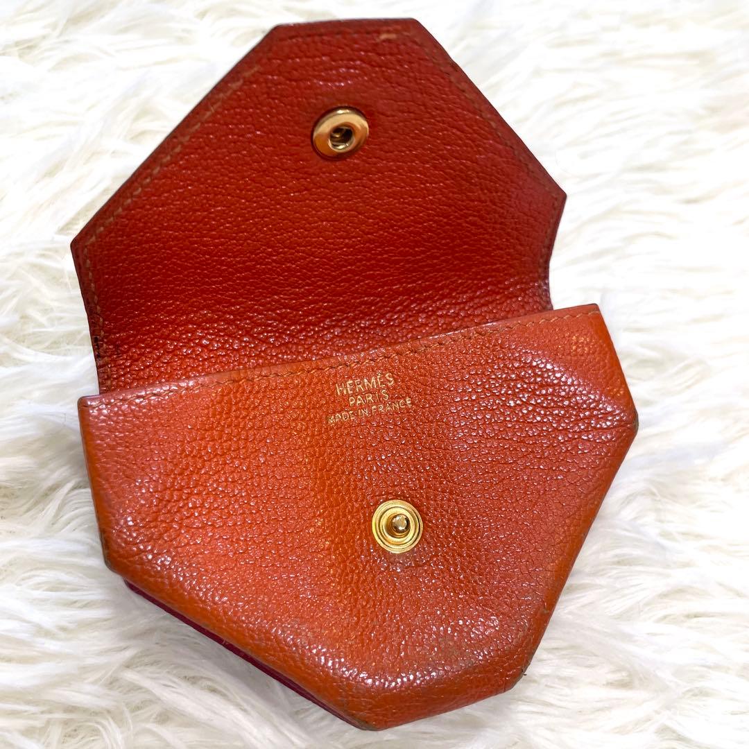 HERMES エルメス ルヴァンキャトル シェーブル レッド ケース