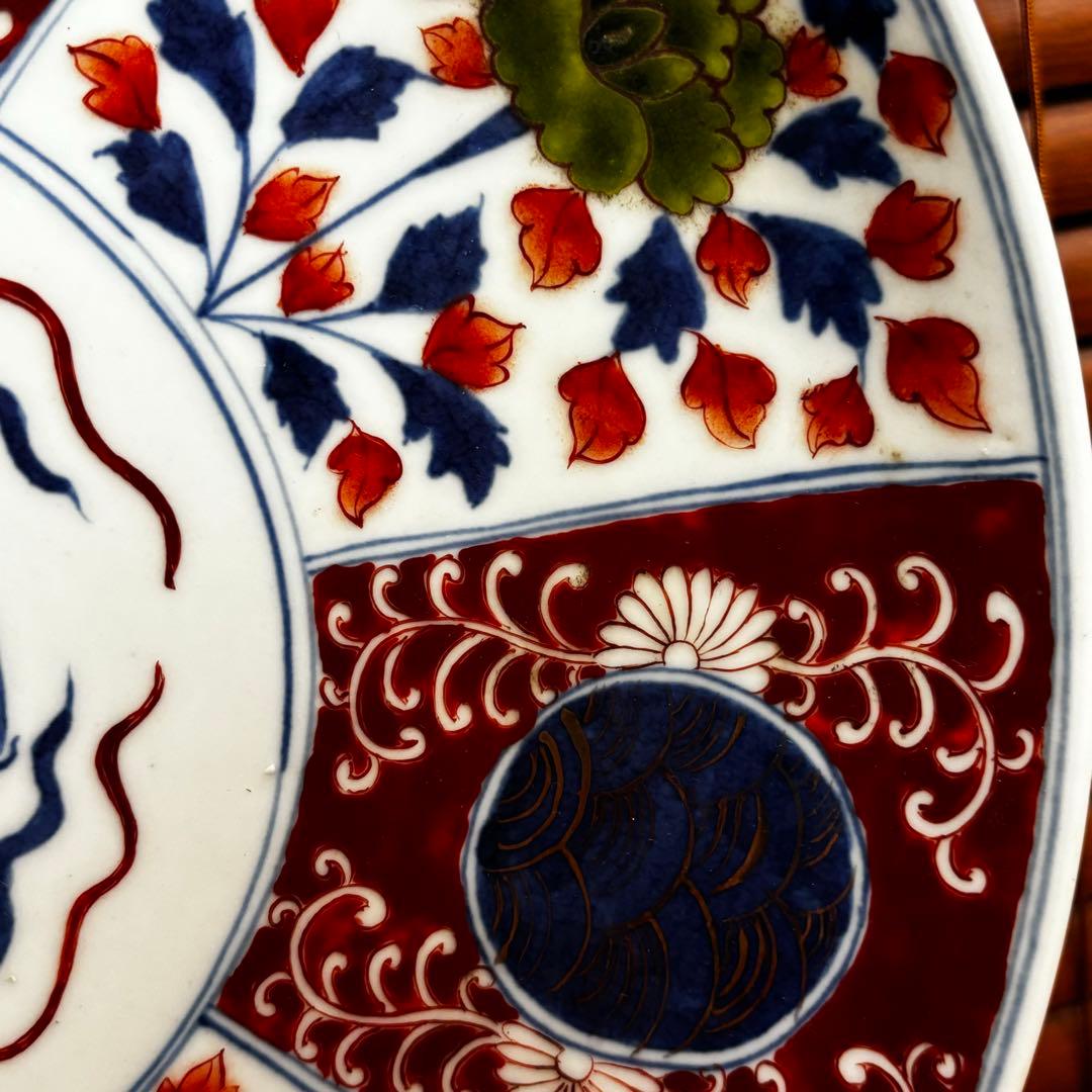 江戸時代 古伊万里焼 赤絵 飾り皿 お正月に - メルカリ