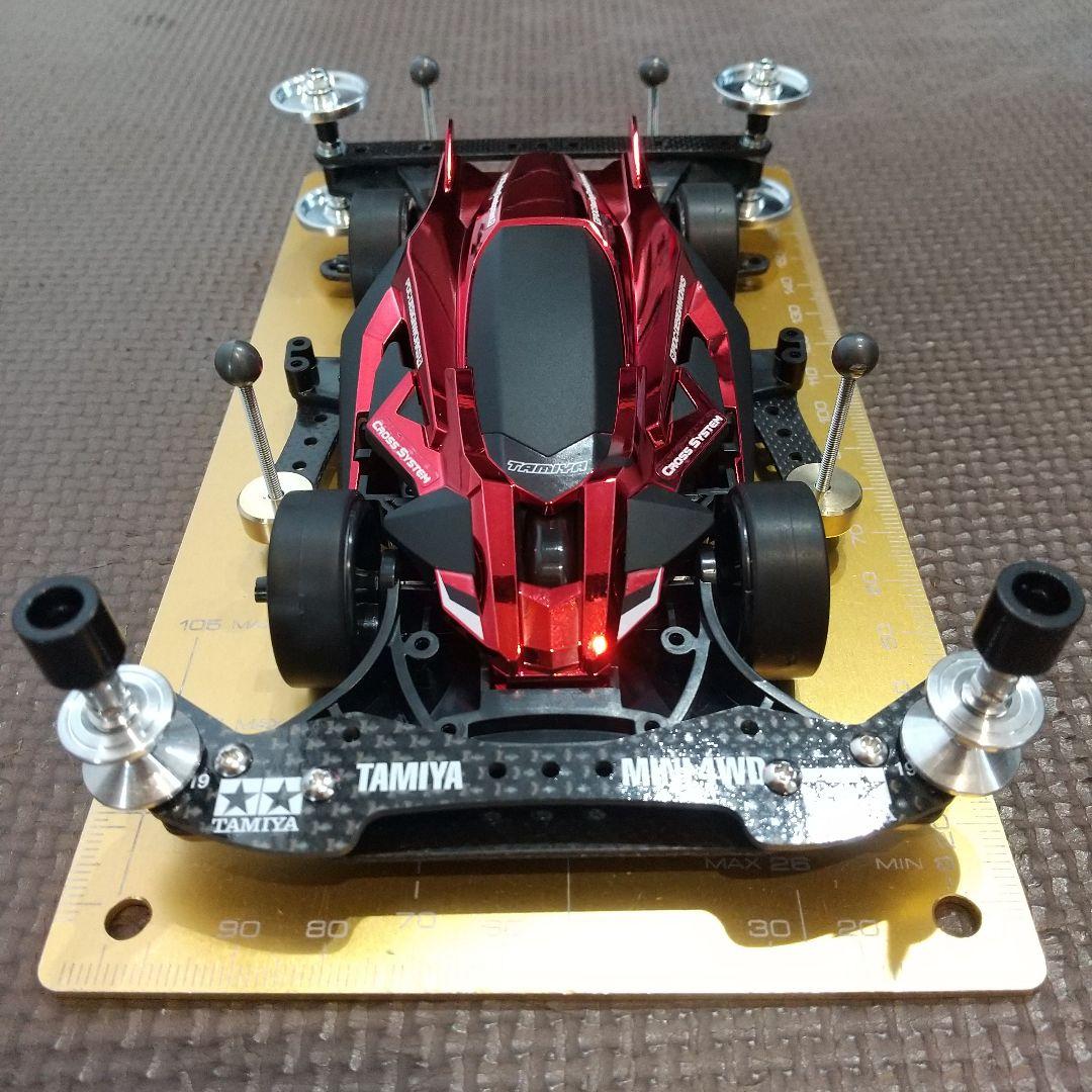 ミニ四駆　完成品　デクロス-01　Matt Black＆Redメッキ