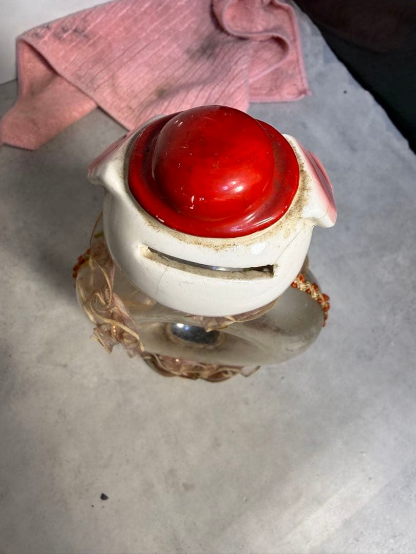 昭和レトロ 瀬戸ノベルティ 豚 貯金箱 池田丸ヨ製陶 ドーナツ型 陶器