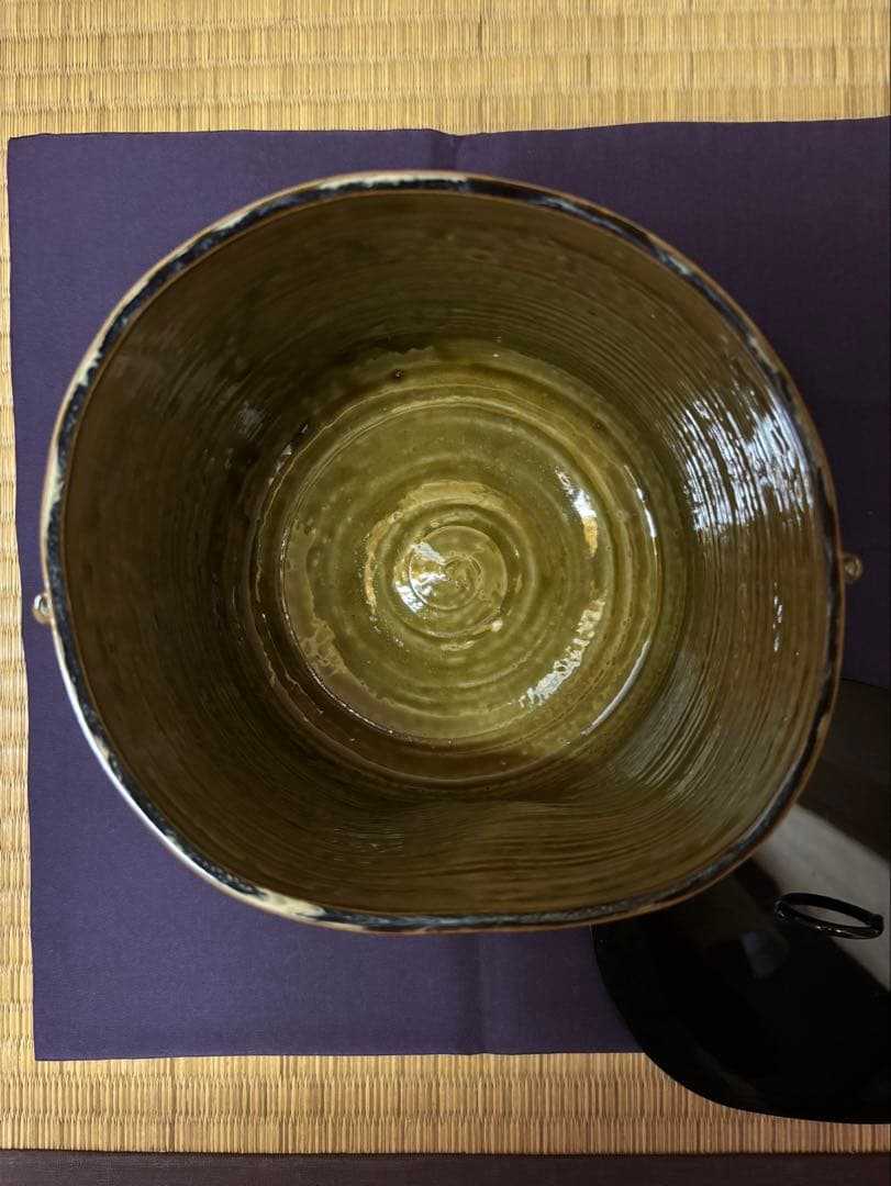 亀井味楽 高取焼 水指 裏千家 鵬雲斎 箱書 鈴木表朔