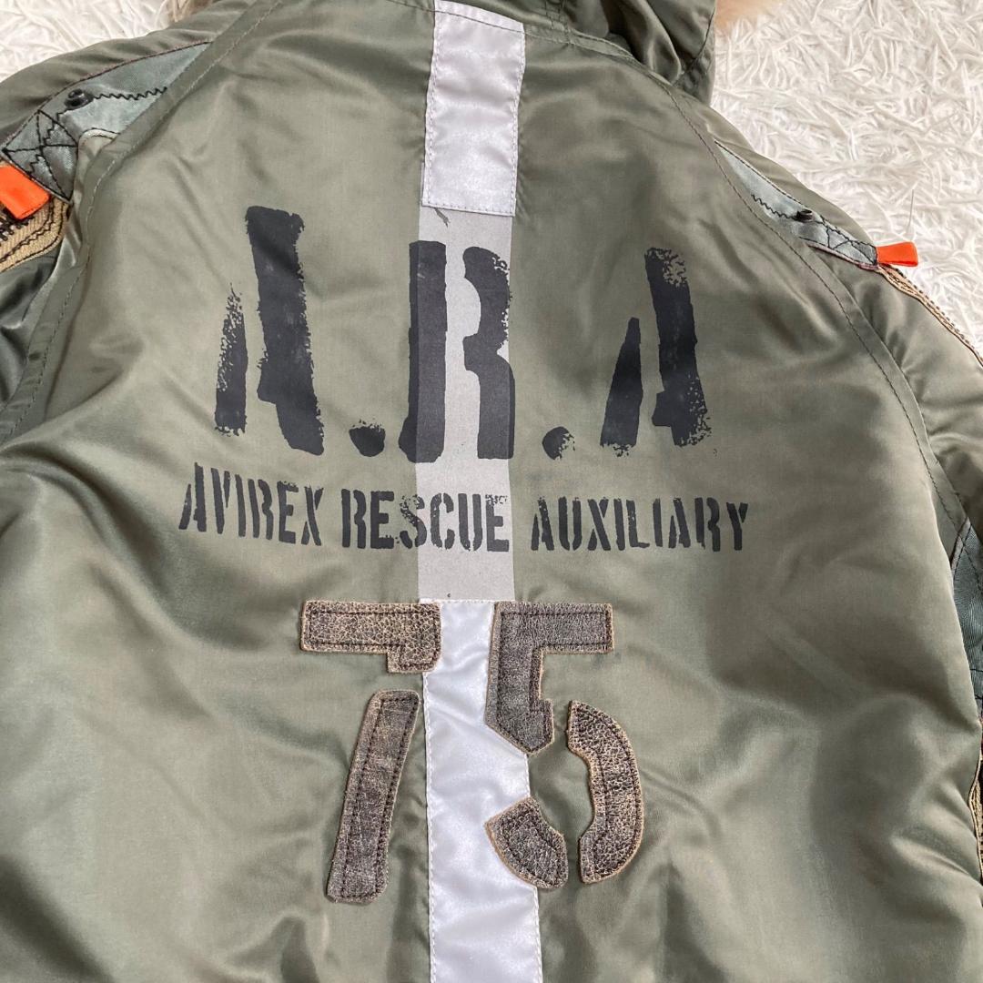 15889✨AVIREX N-3B ステンシル グリーン フライトジャケット