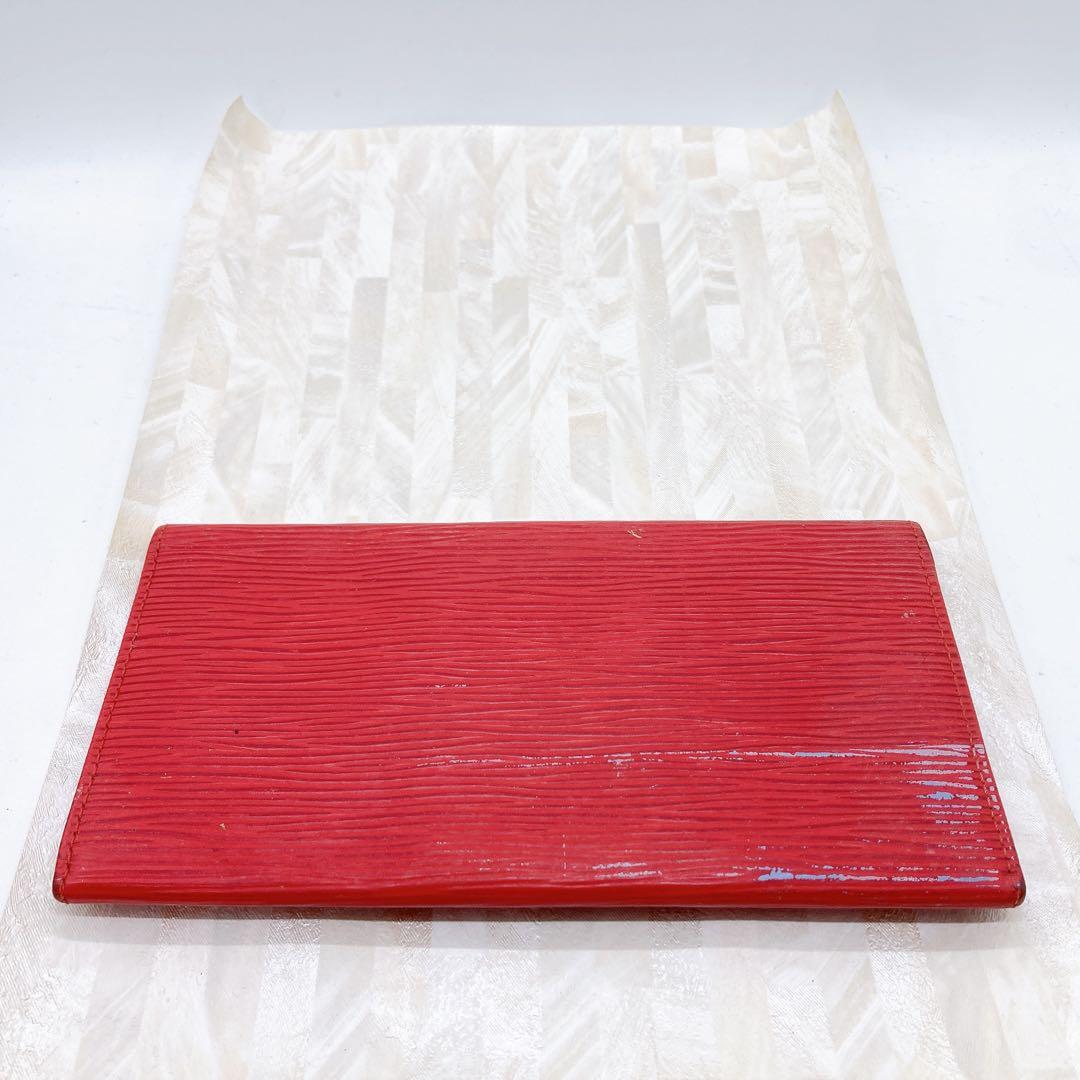 LOUIS VUITTON 二つ折り財布 エピ レッド 札入れ CA0936