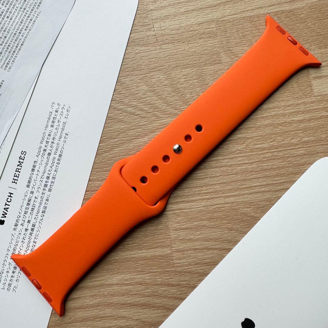 2333 Apple Watch エルメス　オレンジ　ラバー　スポーツバンド