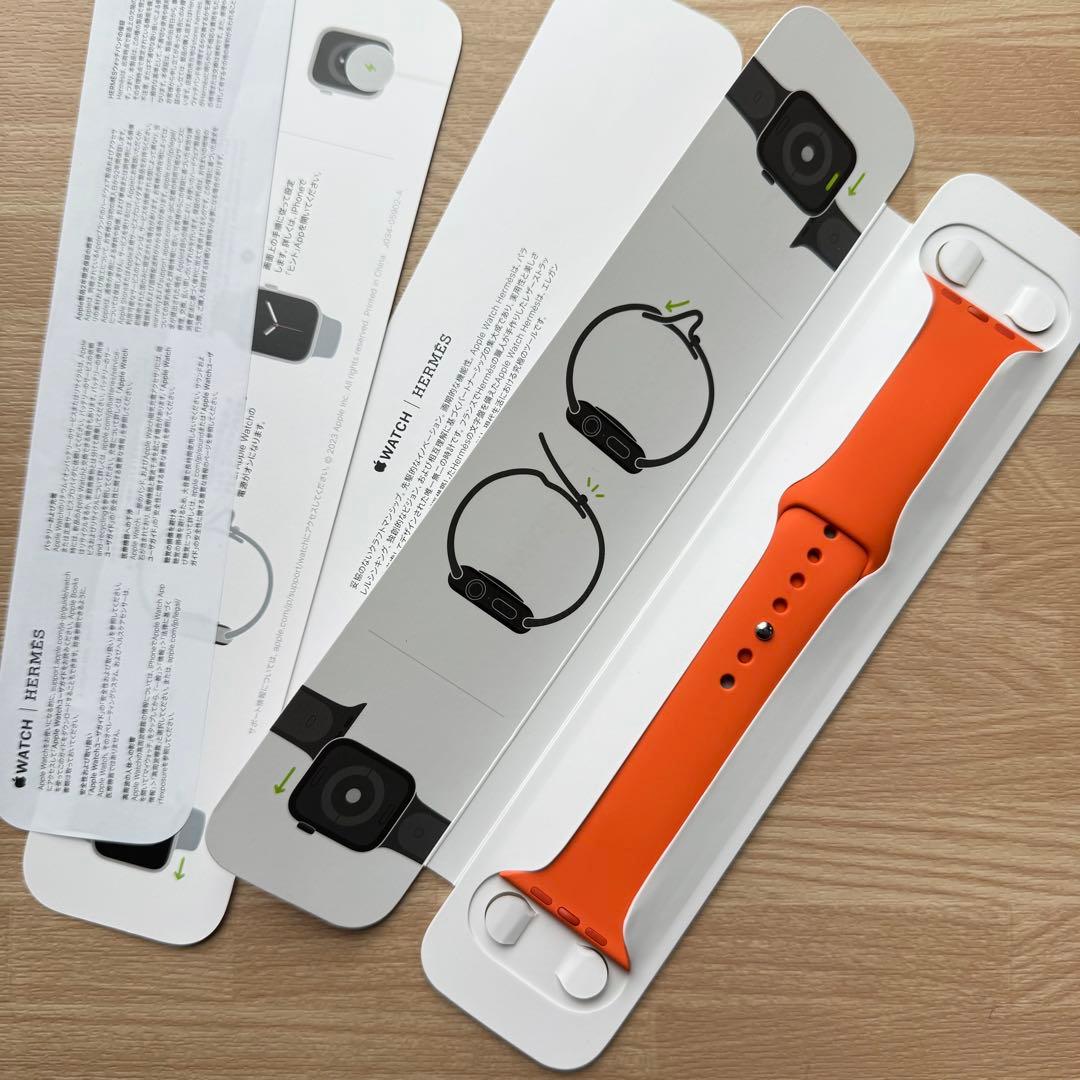 2333 Apple Watch エルメス　オレンジ　ラバー　スポーツバンド