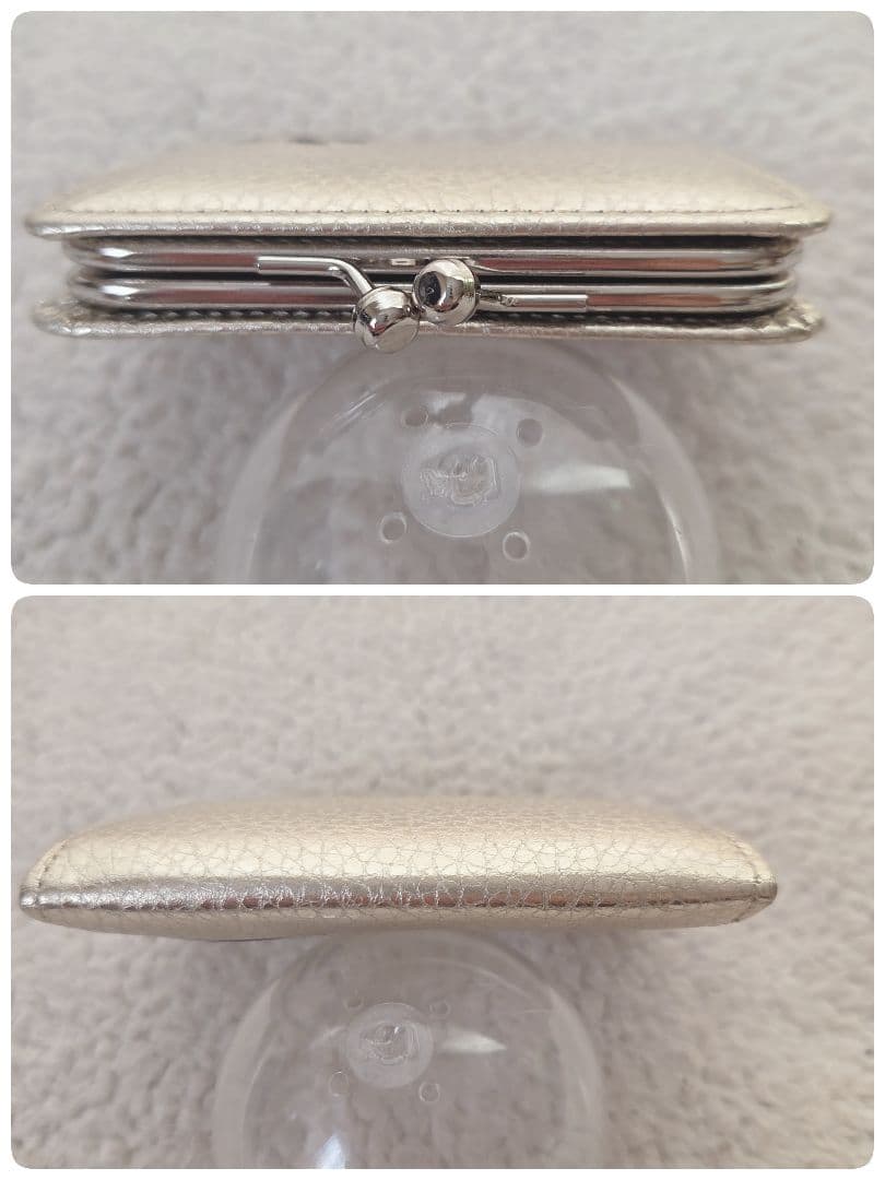 サロンドアルファード　小銭入れ がま口 財布 ケース 本革 スマイル