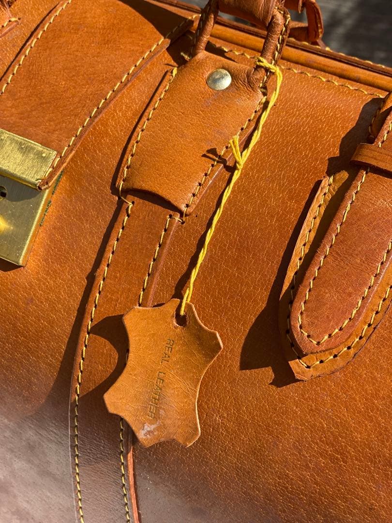 ドクターズバッグ ダレスバッグ 本革 アンティーク 未使用 経年劣化