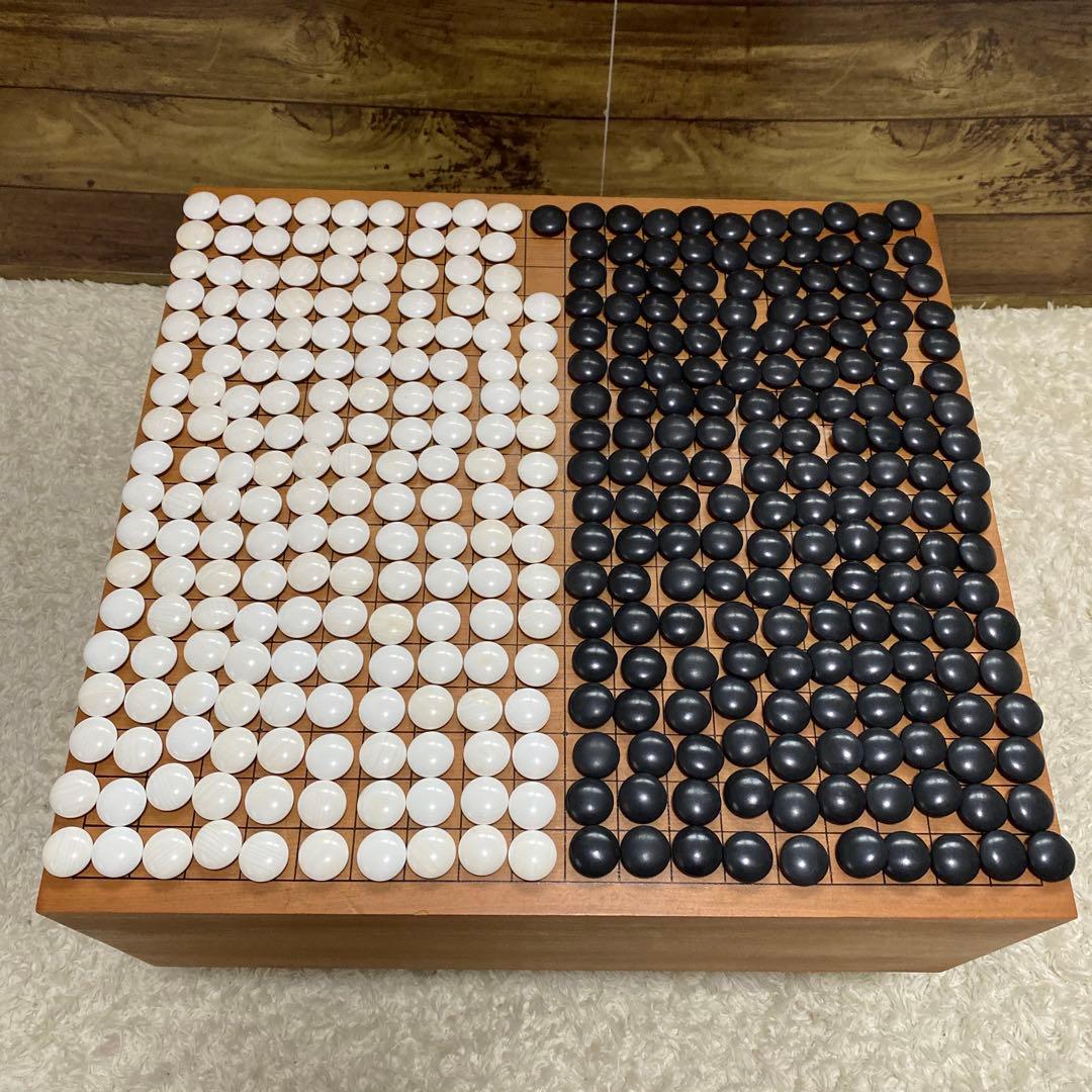 囲碁　碁石　日向特製　本蛤碁石　那智黒碁石　33号　木箱付き