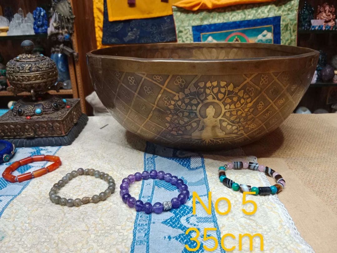 シンギングボウル約30m Buddha pada 仏陀御御足デザイン2