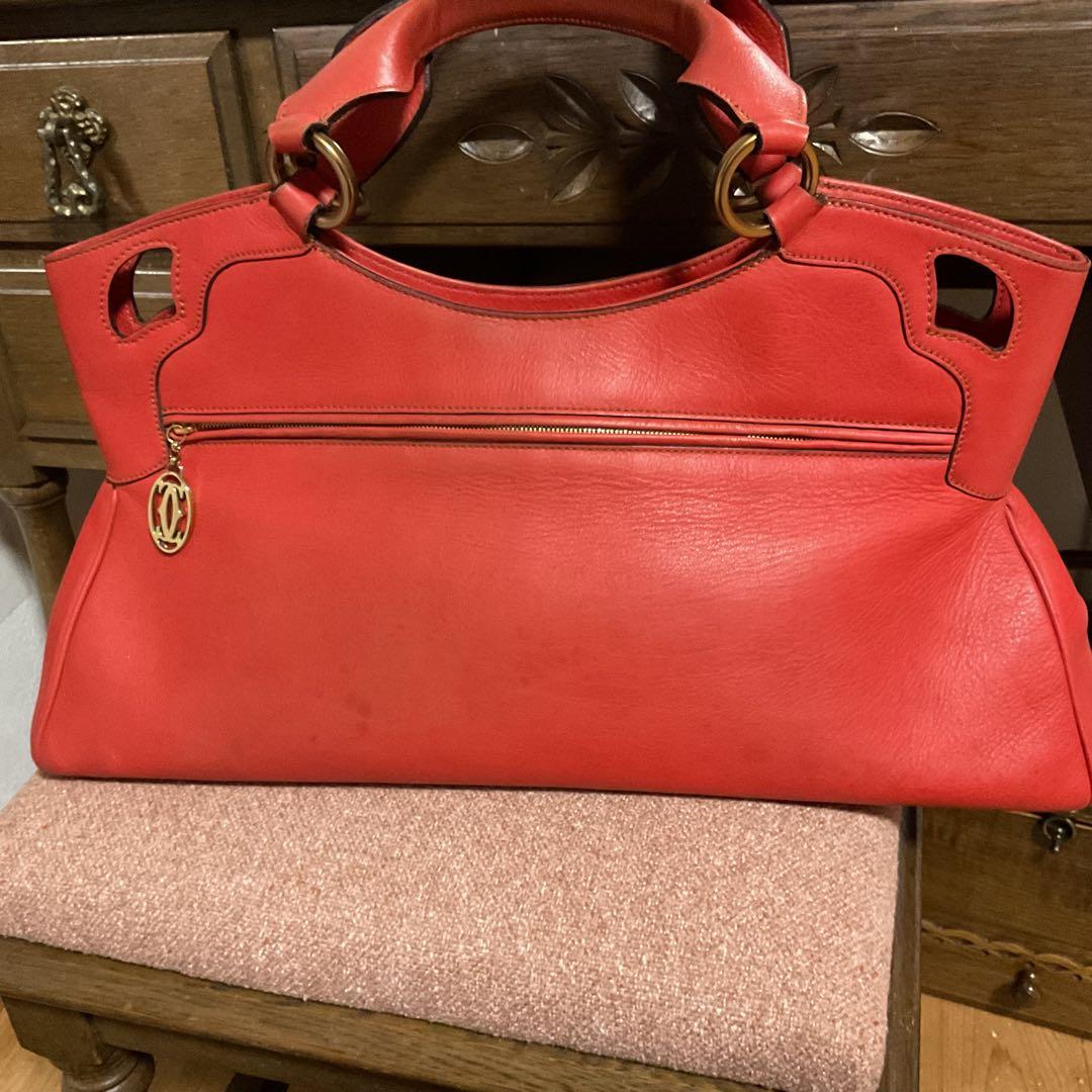 希少 カルティエ マストライン マルチェロ ハンドバッグ レザー