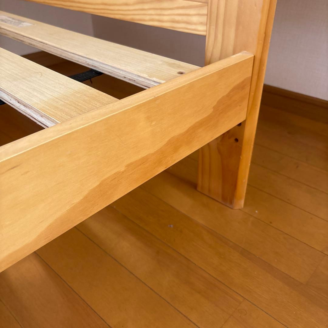 木製シングルベッドフレーム スラット式