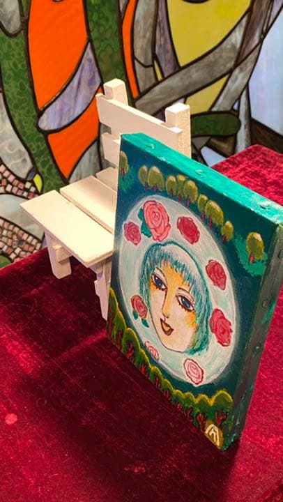 アクリル画】 商品名 透めいな貴方 0号 ミニチェアー付き