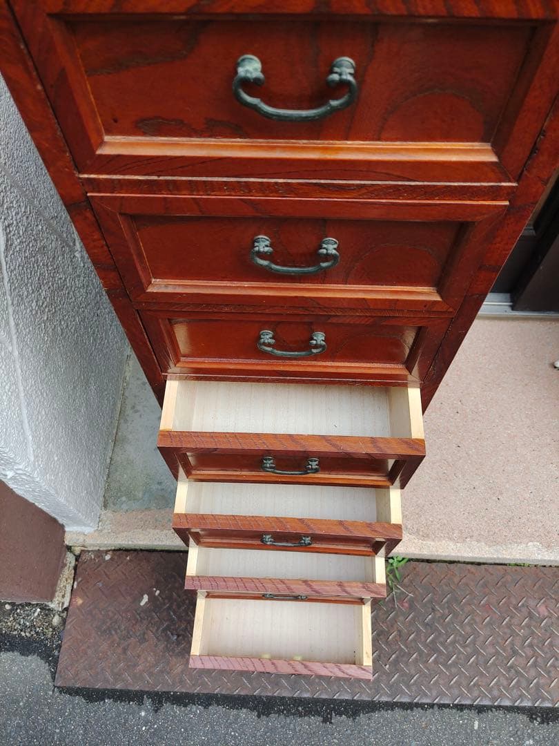 引き出し7杯付き横長収納棚 - 古道具＋original‐紫山‐ shizan 木製収納棚