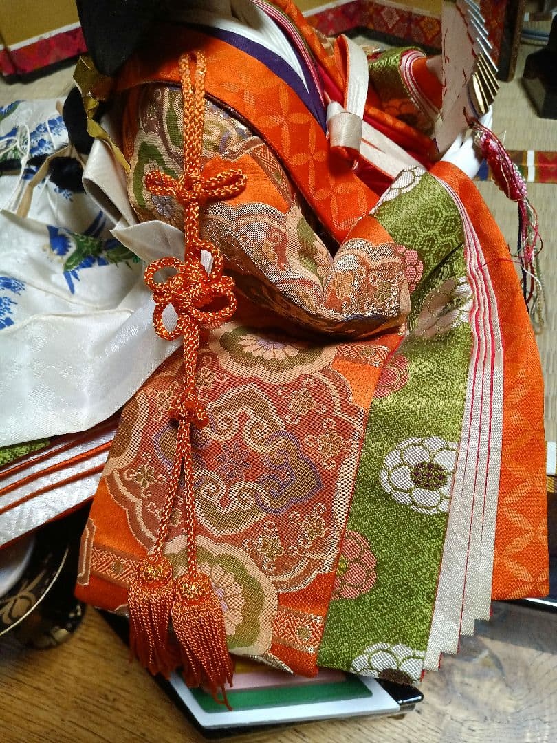 雛人形　親王飾り　内裏雛　秀玉作「7番」　装飾フルセット　骨董的価値お雛様