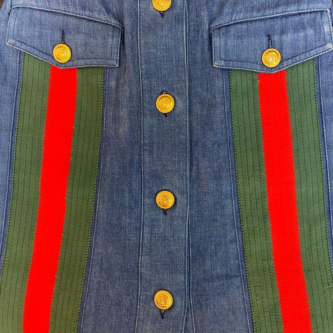 GUCCI デニムスカート ボタンフロント