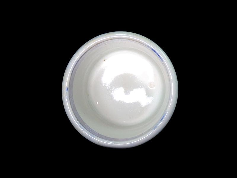 伊万里　ベロ藍　市松紋様　覗き　のぞき　猪口　C262AS-fbqa