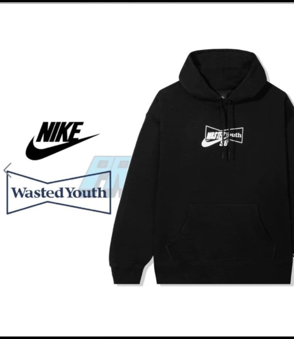 【タイムセール】NIKE SB×Wasted Youth パーカー ブラック
