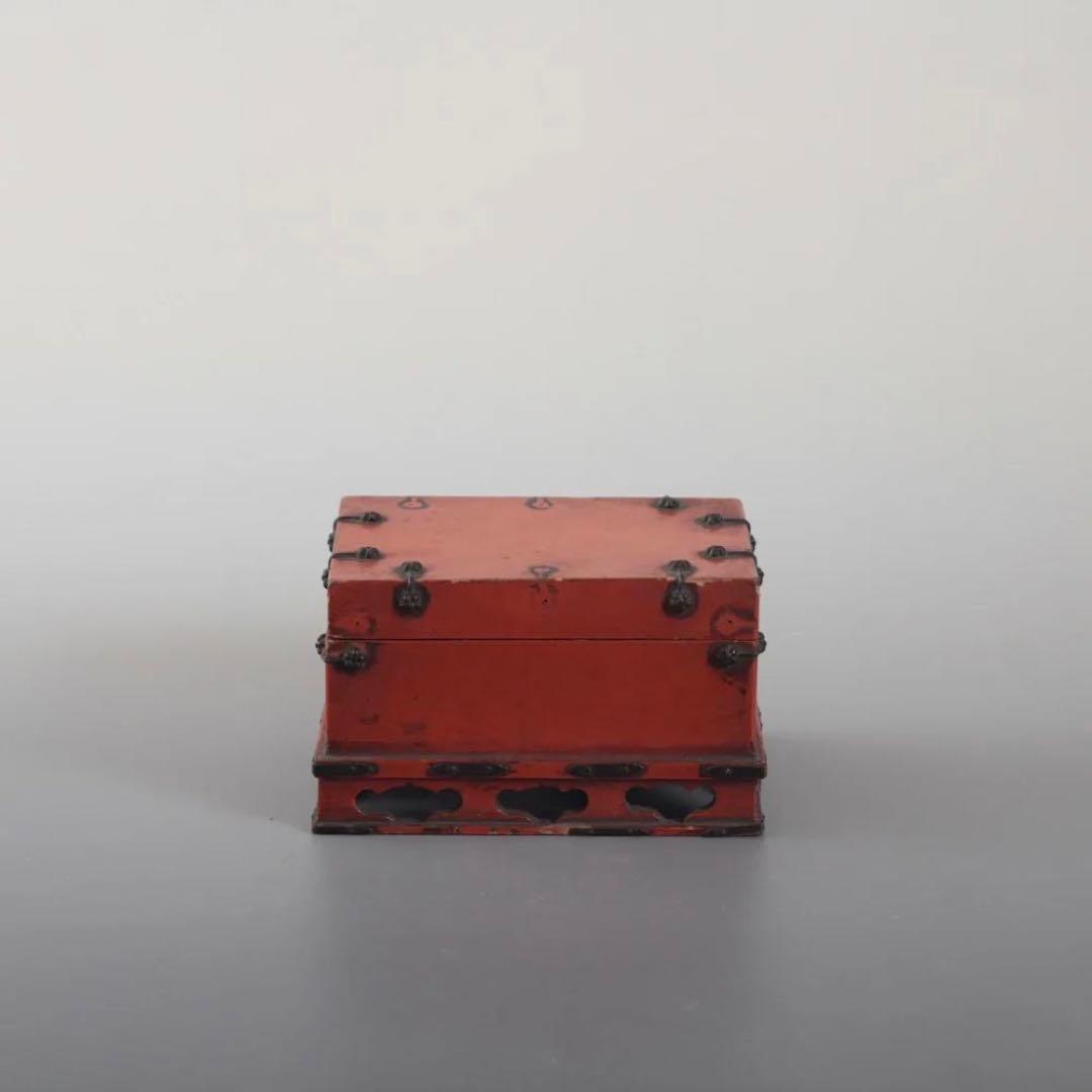 朱塗り 脚付 蓋物 古美術 古道具 アンティーク 漆器