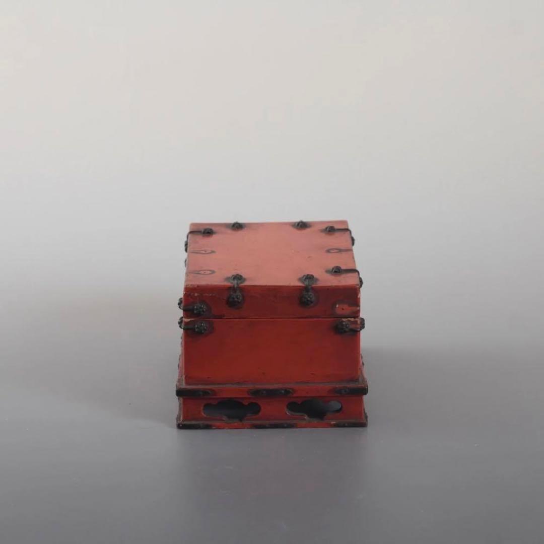 朱塗り 脚付 蓋物 古美術 古道具 アンティーク 漆器