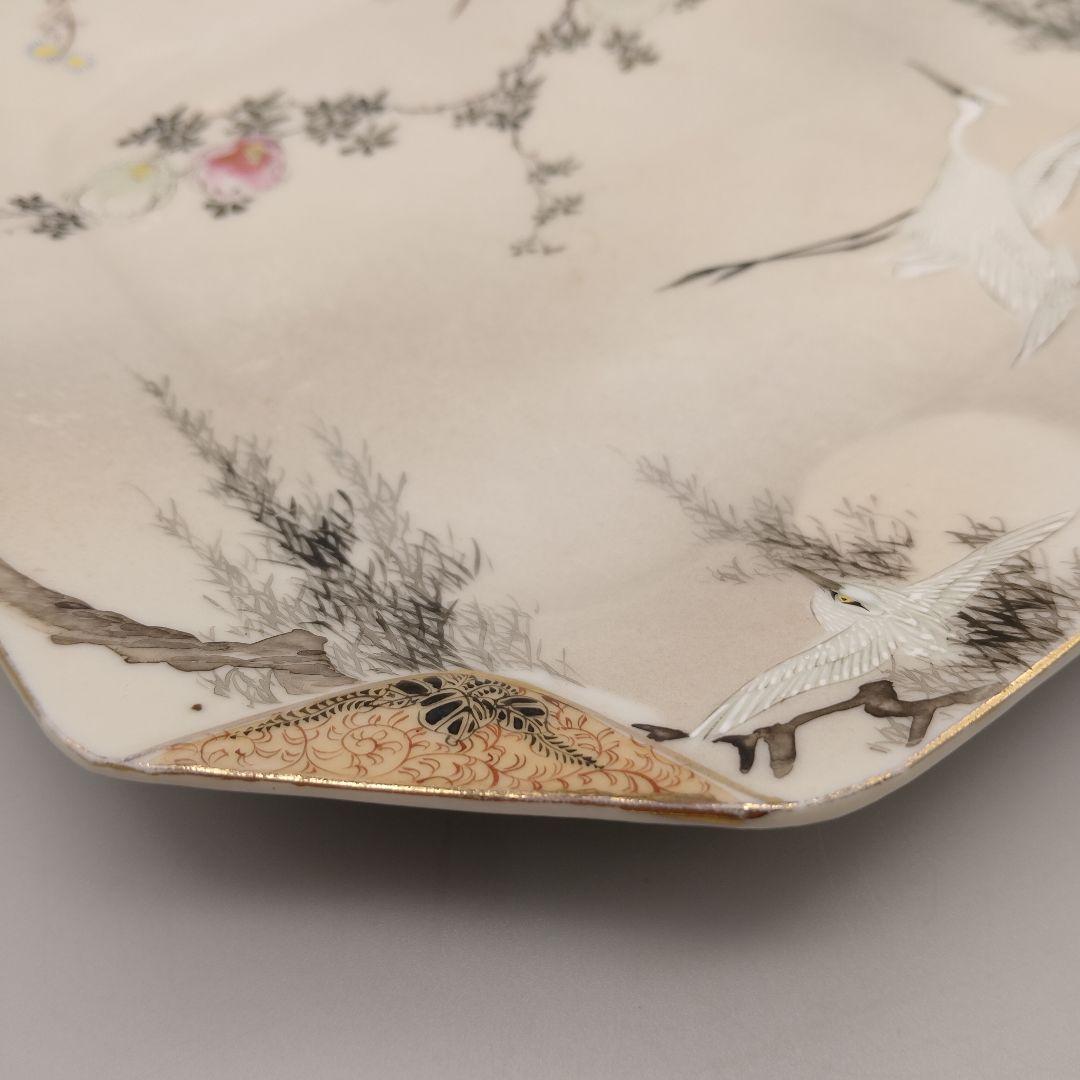 明治時代 輸出品 里帰り 横浜焼 白鷺 オールドニッポン 皿 骨董 - メルカリ