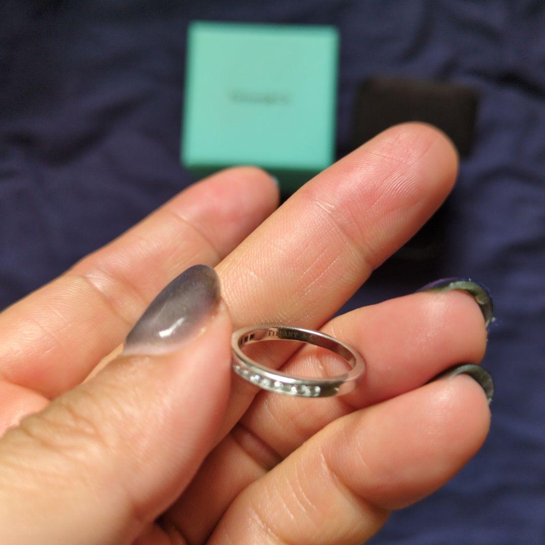 ティファニー　ハーフエタニティリング　pt950 8号