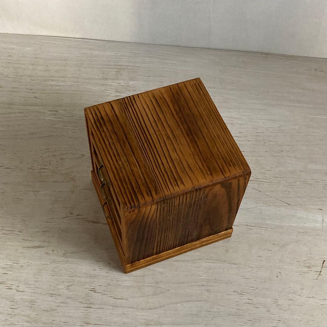 古い木製3杯 小引き出し 小物入れ 糸ケース 古家具 ディスプレイケース