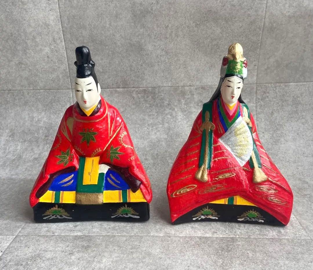 三次土雛　お雛様　雛人形　伝統工芸品　三次人形窯元　無形文化財　レトロ