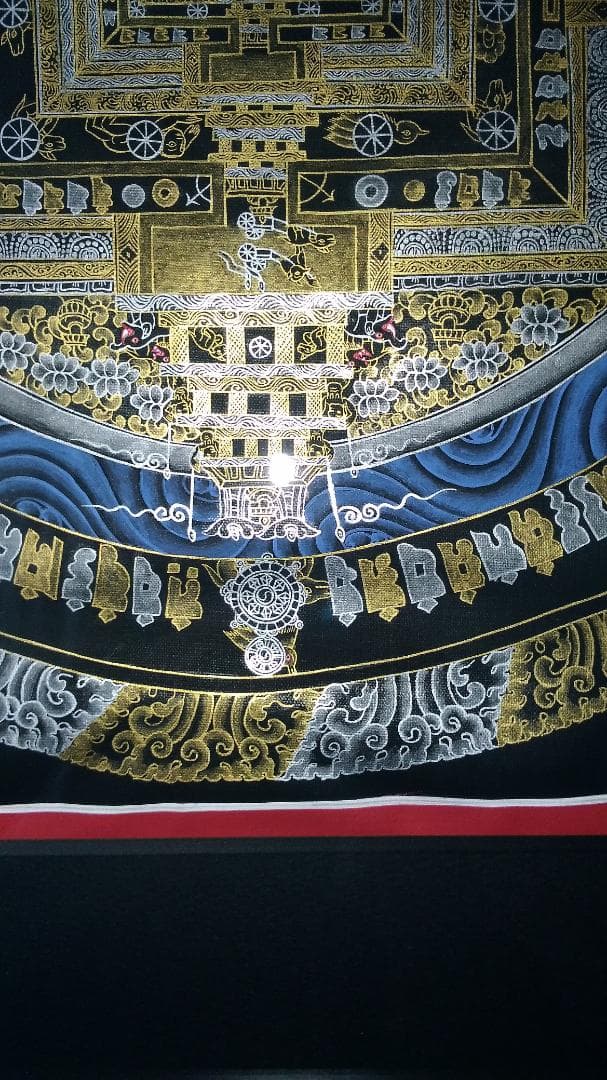 値下げ手画き種字曼陀羅青チベット