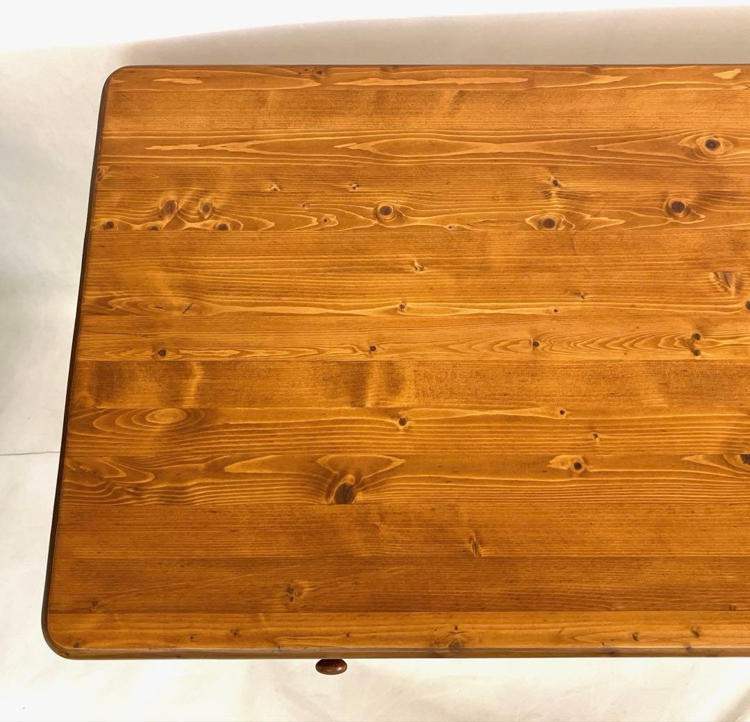 パイン材デスク・横幅120cm・作業台 引き出し付きテーブル・無垢材造り