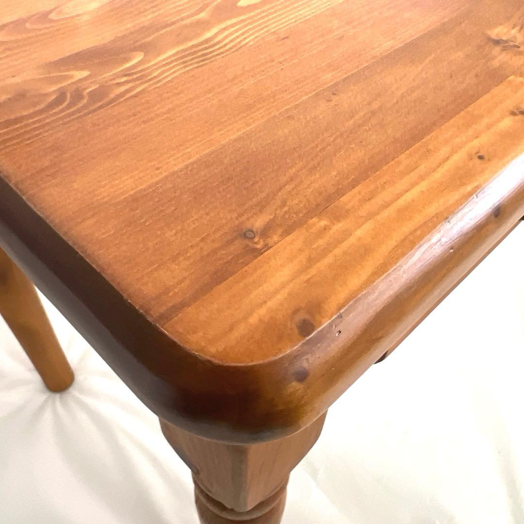 パイン材デスク・横幅120cm・作業台 引き出し付きテーブル・無垢材造り