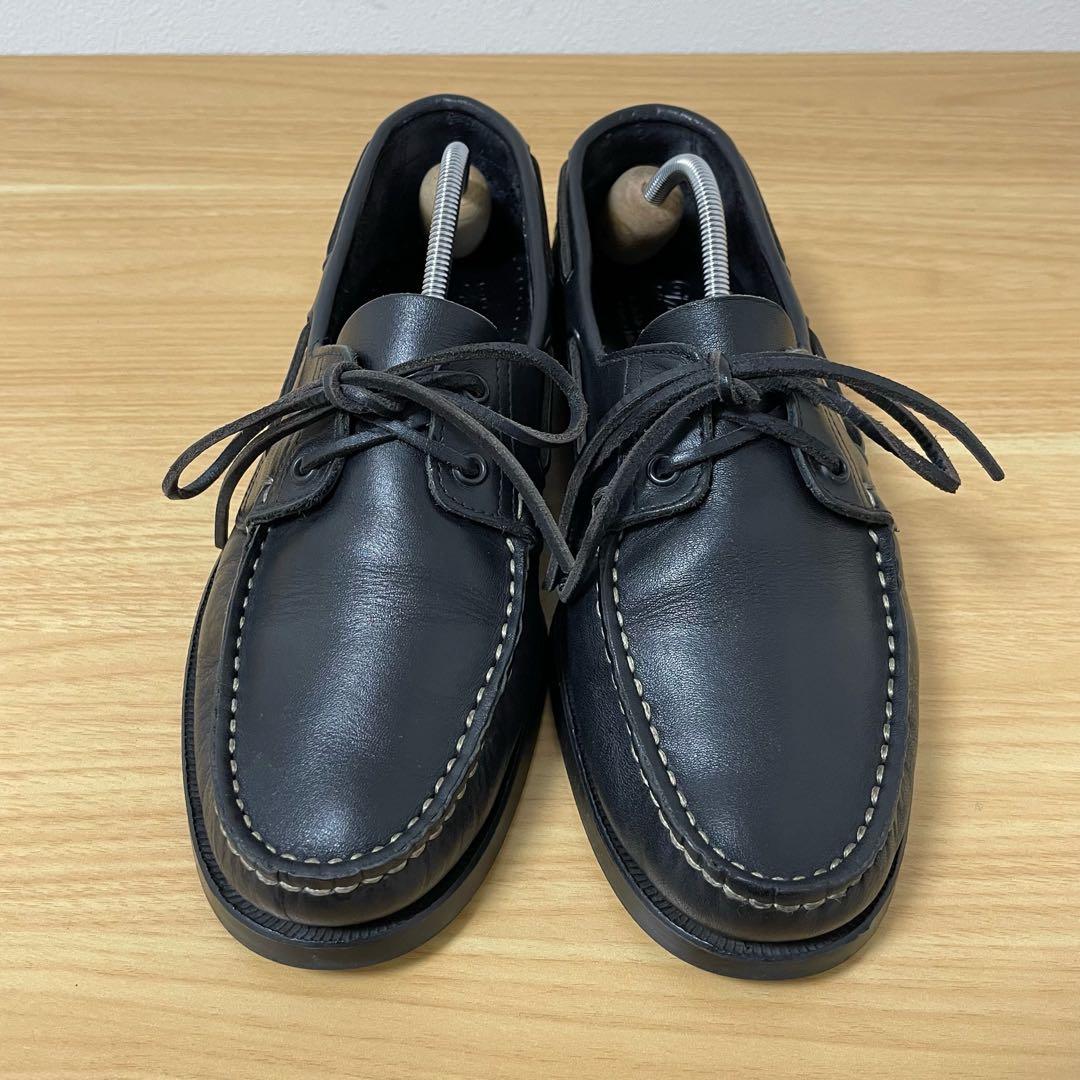 パラブーツ　バース　デッキシューズ　レザー　ブラック　8