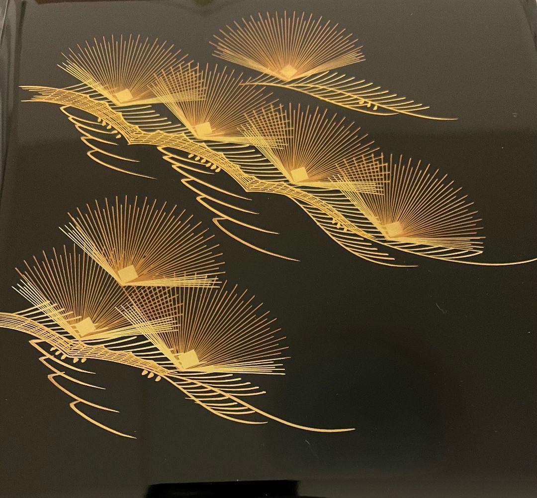 会津塗 三段重 天然木 松庵 お正月 未使用品 重箱