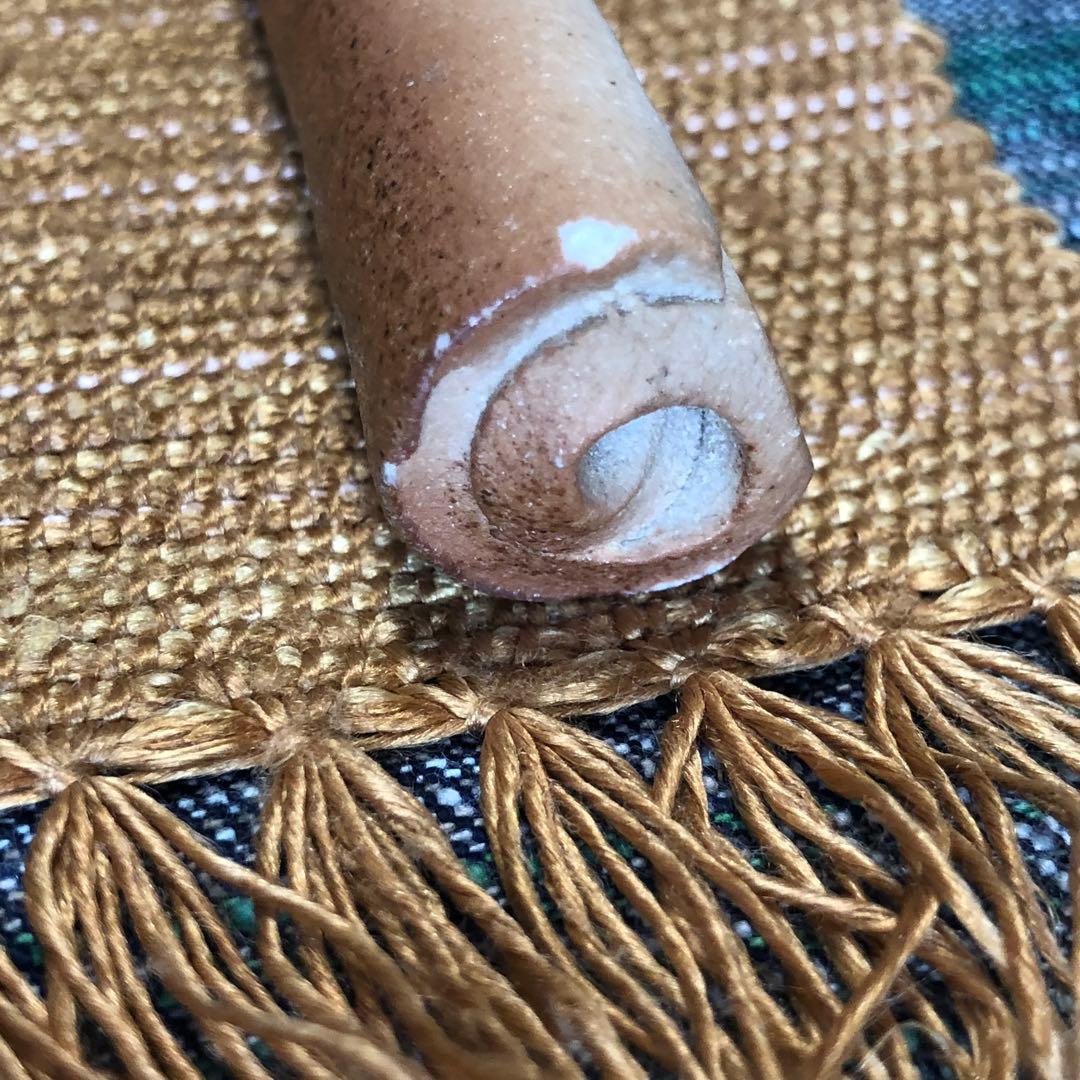 家庭画報掲載陶芸家作 信楽焼焼き締めカトラリーレスト3本セット ウコン