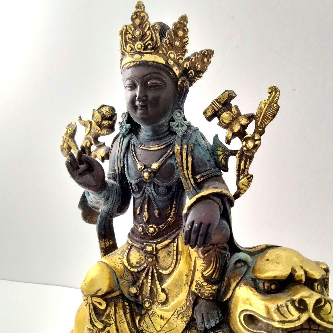 Ｘ207 収集家放出品　時代チベット仏像　鍍金仏