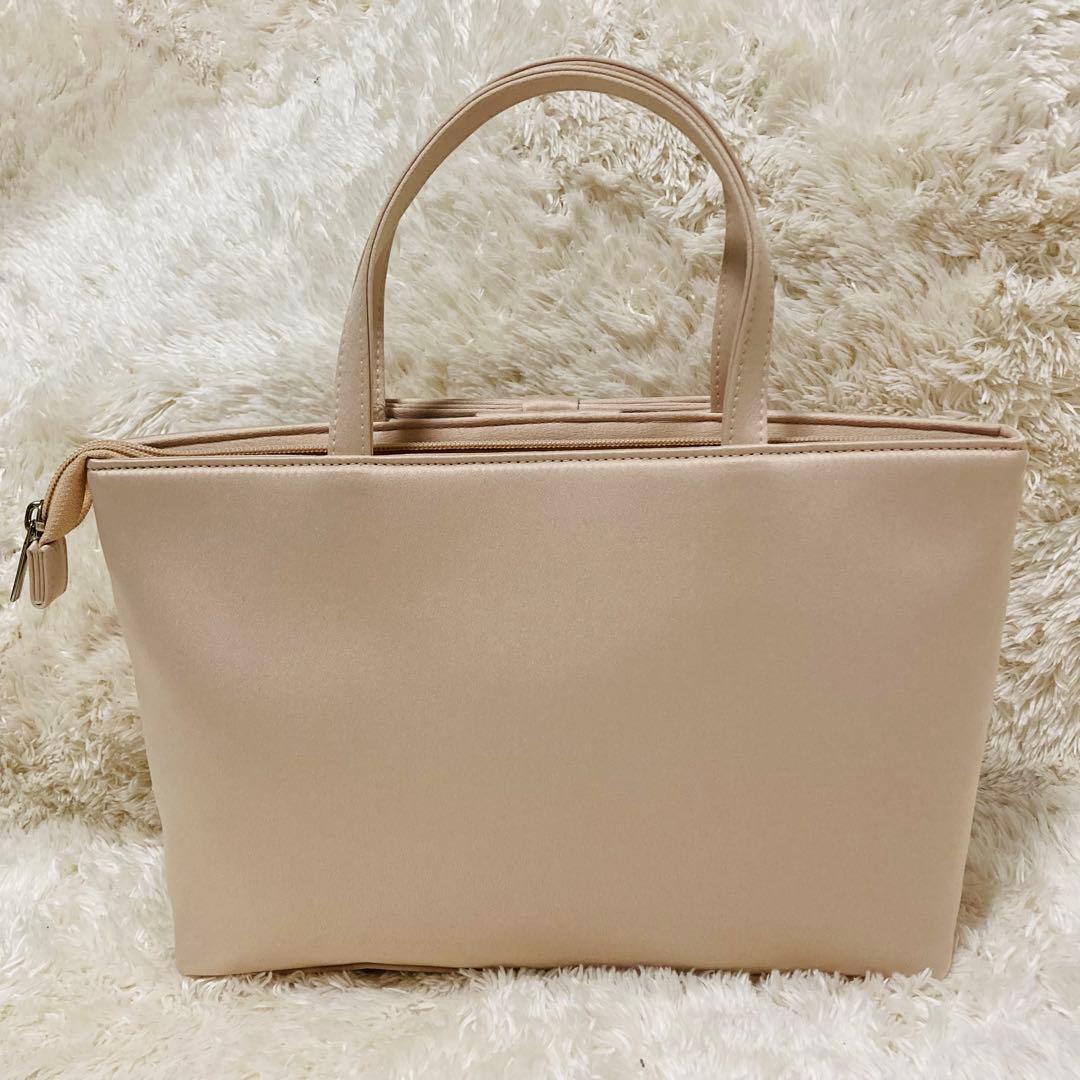 【 新品 タグ付 】東京ソワール リボン バッグ 入学 入園 ベージュフォーマル