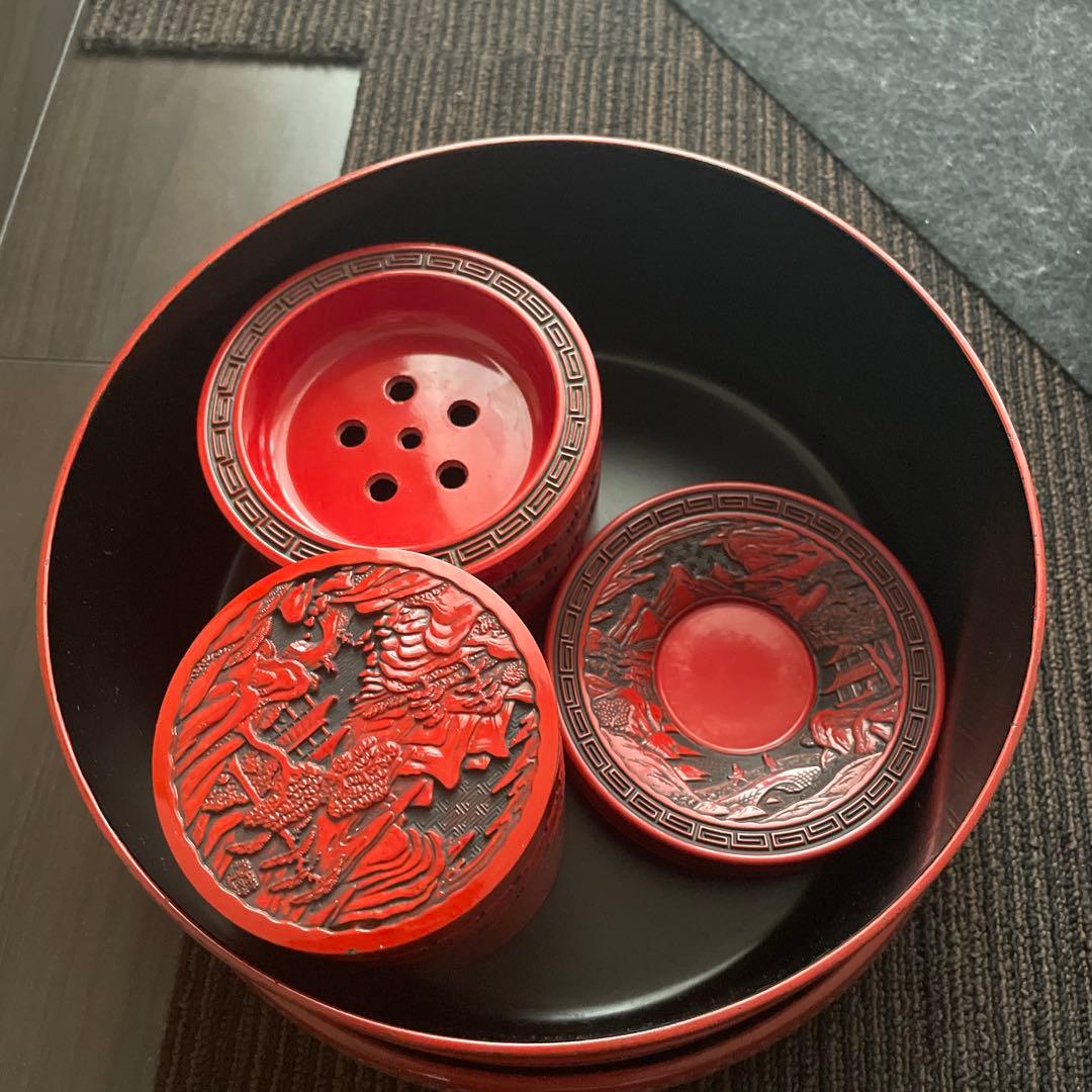 堆朱 漆器 仙台堆朱 茶びつセット