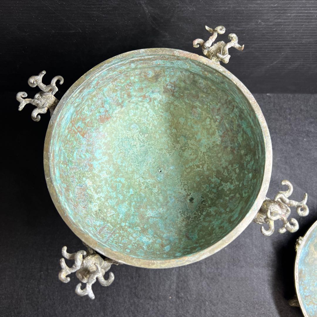 古代中国　古銅蓋物　木箱付　1740g/高さ約19.5㎝ 東Y7-1229☆2F