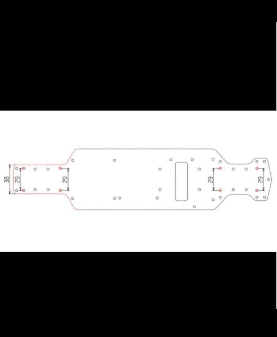 D-Like 製用　サスマウント逆付け　特注シャーシ 2.5㎜ 蕨山Carbon