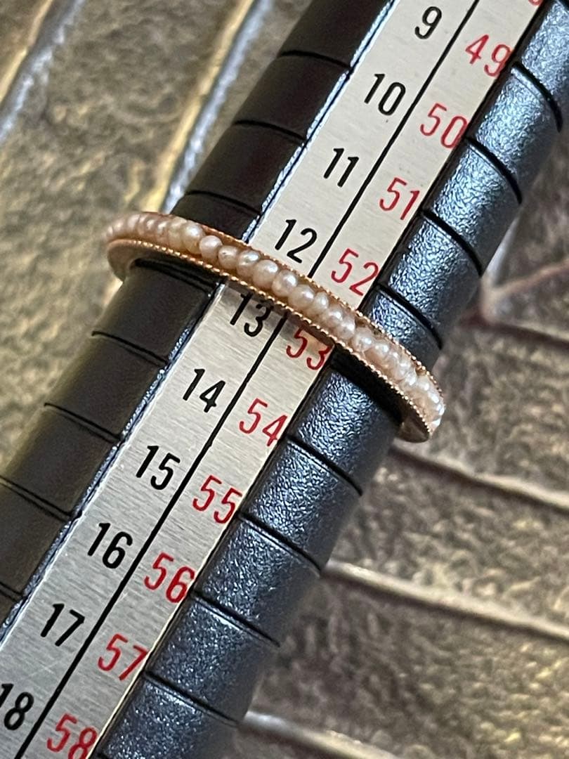 agete K10 淡水パール リング 13号