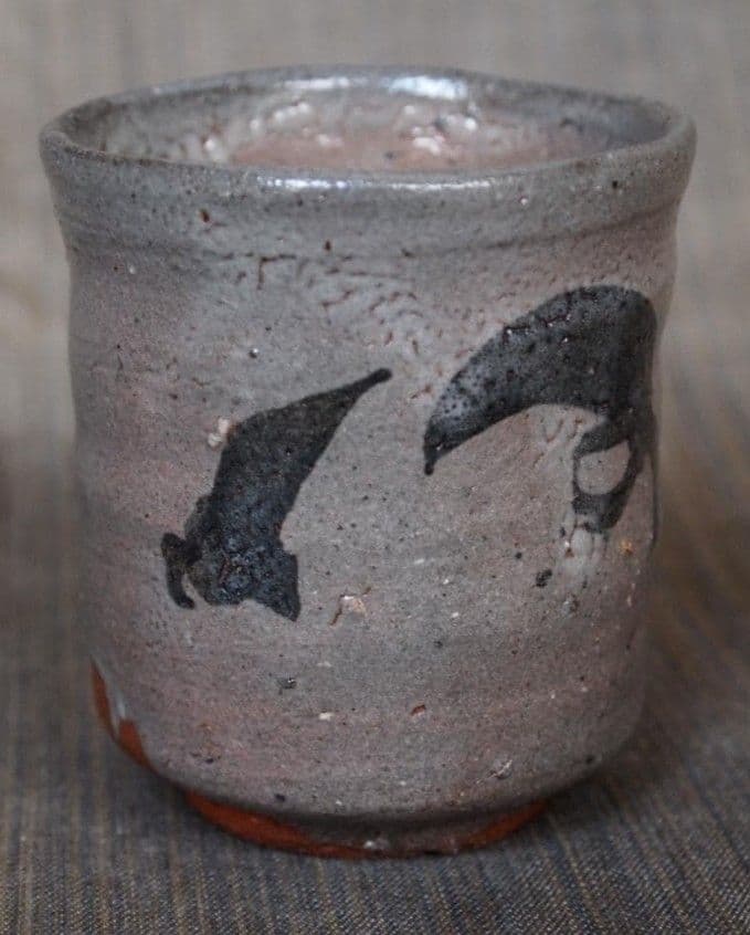 希少作★中川自然坊★絵唐津湯吞★★共箱