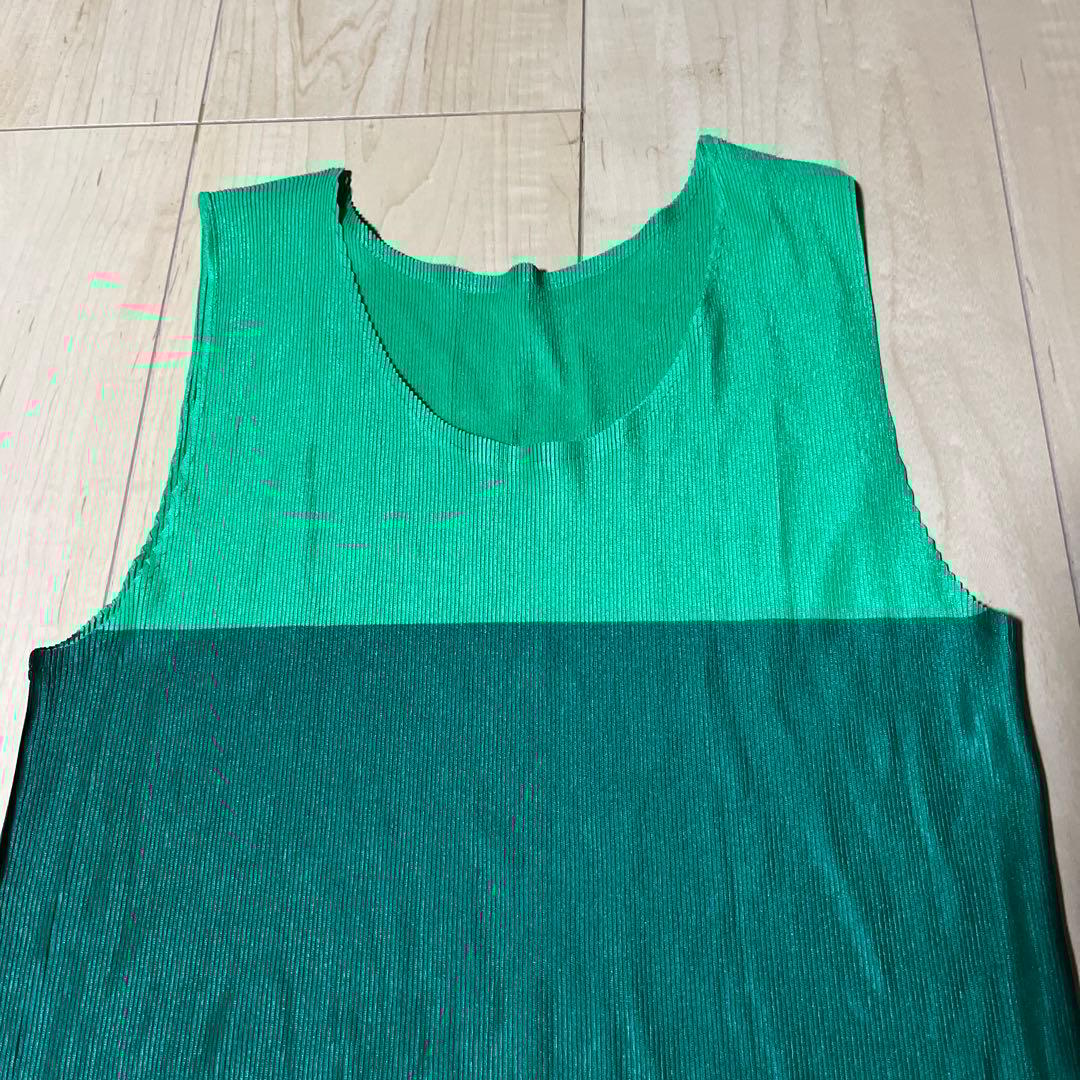 PLEATS PLEASE プリーツプリーズ 極美品　バイカラータンクトップ