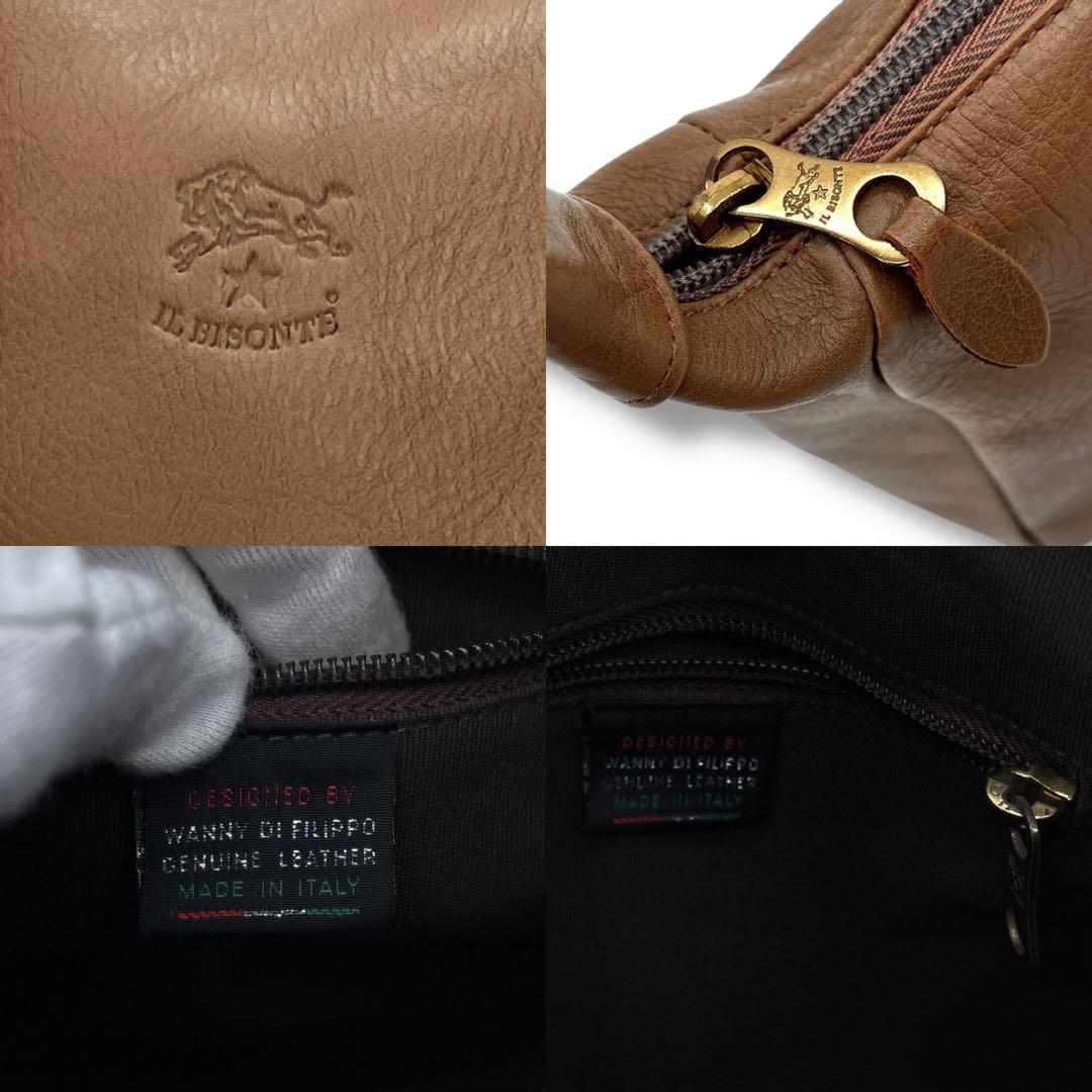 【極美品】イルビゾンテ　ショルダーバッグ　クロスボディバッグ　ロゴ　レザー