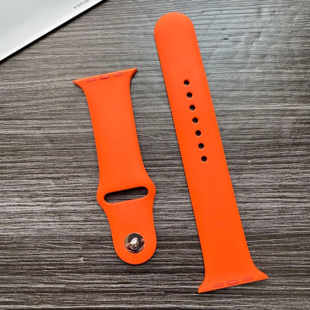 2824 Apple Watch エルメス　オレンジラバー　スポーツバンド